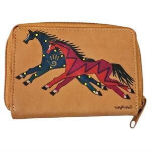 Paul and Taylor Vintage Equestrian Leather Tan wallet